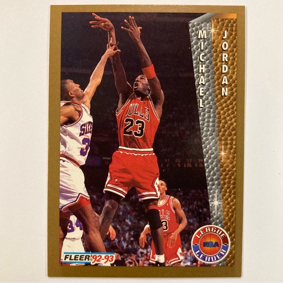 fleer Other - 1992-93 Fleer - League Leader Michael Jordan #238 Basketball Card Chicago Bulls